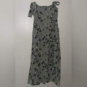 Reformation maxi green floral dress